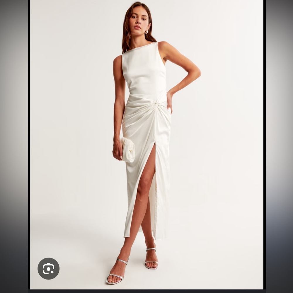 Abercrombie & Fitch White Sleeveless Dress